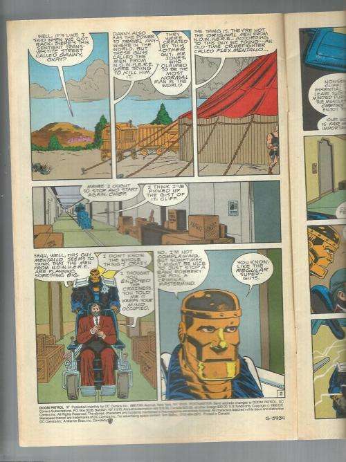 Lot of 3 Doom Patrol Horror comics no`s 5 (1987) 37 (1990) 39 (1990)
