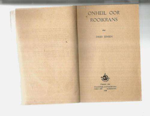 Onheil op Rooikrans - Dries Jensen - Trefferboek 1959 - Spannings reeks