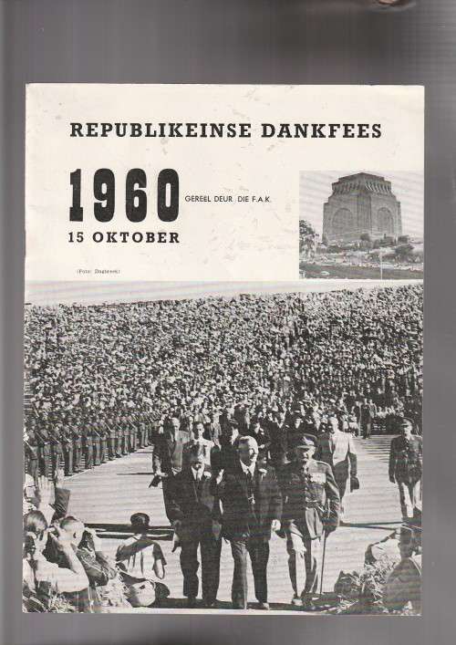 Republikeinse Dankfees 1960 - FAK - Program vir fees by Voortrekkermonument