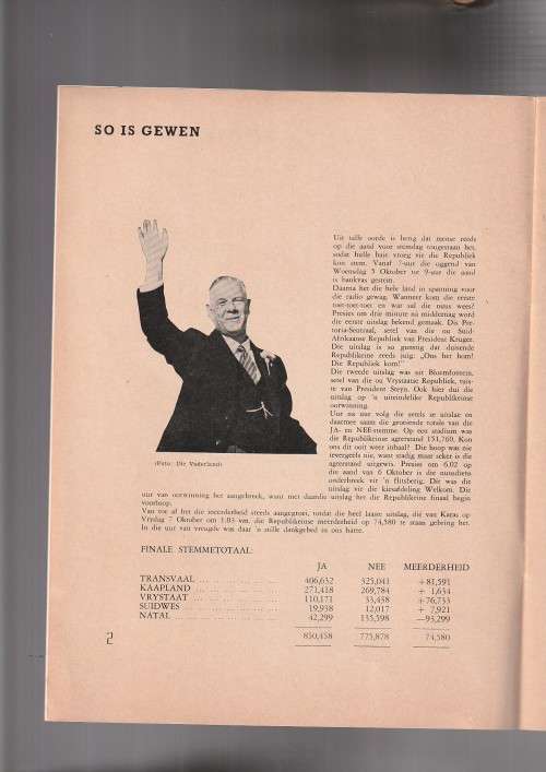 Republikeinse Dankfees 1960 - FAK - Program vir fees by Voortrekkermonument