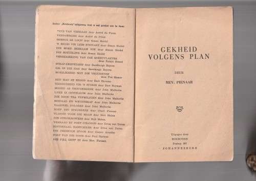 Gekheid volgens Plan - Paul Harmse / Mev Pienaar - BOK boek nr 29
