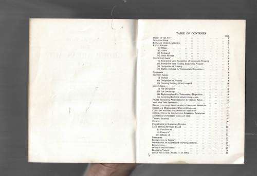 The Group Areas Act 1950 Explaned - Old Goverment (?) information booklet