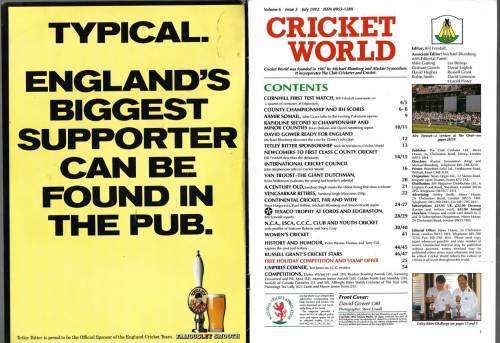 Cricket World magazine - July 1992 - See scans for contents