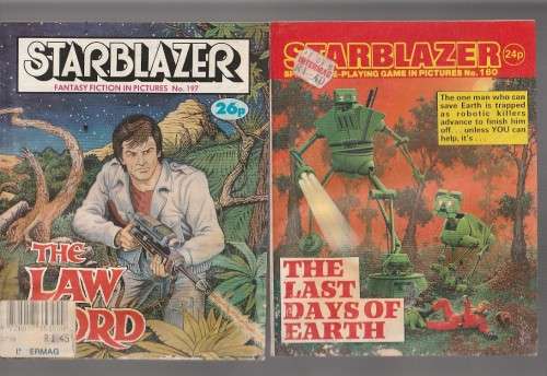 Starblazer Comics - lot van 5 - nr`s 201 - 160 - 197 - 193 - 196 - Sci-Fi - 80`s print - (a10)
