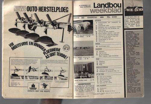 Landbouweekblad Tydskrif 16 Des 1977 - sien scans vir inhoud