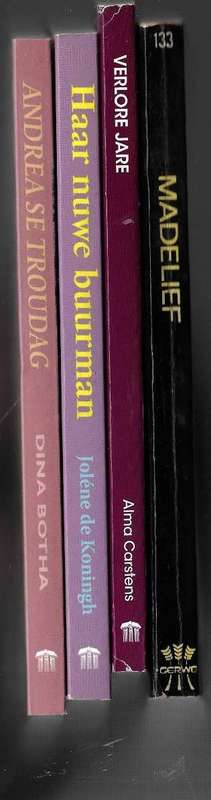 Lot van 4 Romans - Haar Nuwe Buurman, Andrea se Troudag - Verlore jare - Madelief e7