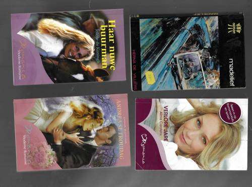 Lot van 4 Romans - Haar Nuwe Buurman, Andrea se Troudag - Verlore jare - Madelief e7