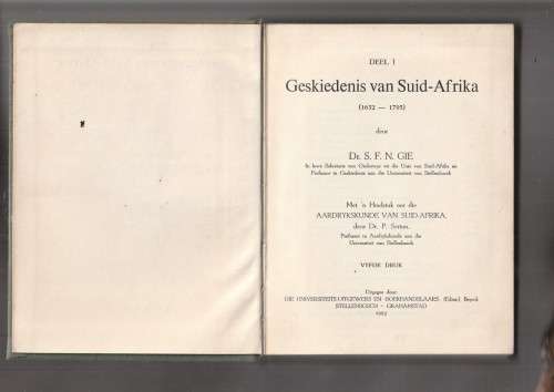 Geskiedenis van Suid-Afrika Deel 1 - SFN GIE - 1952 - Skool geskiedenis handboek
