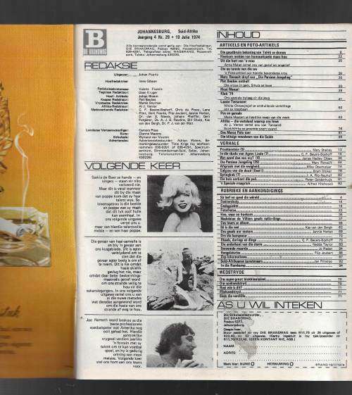 Brandwag Tydskrif - 19 Julie 1974 - Sien scans vir inhoud