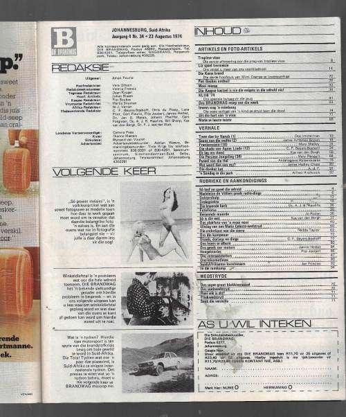Brandwag Tydskrif - 23 Augustus 1974 - Sien scans vir inhoud