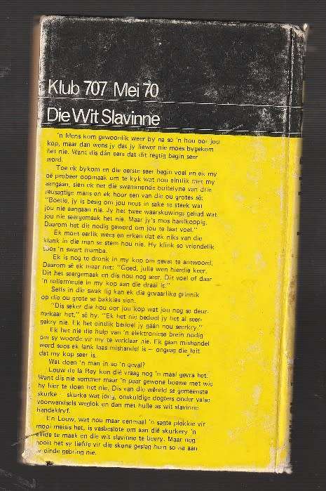 Die Wit Slavinne - Louw De La Rey - Klub 707 1970 - Louw De La Rey Speurreeks (f4)