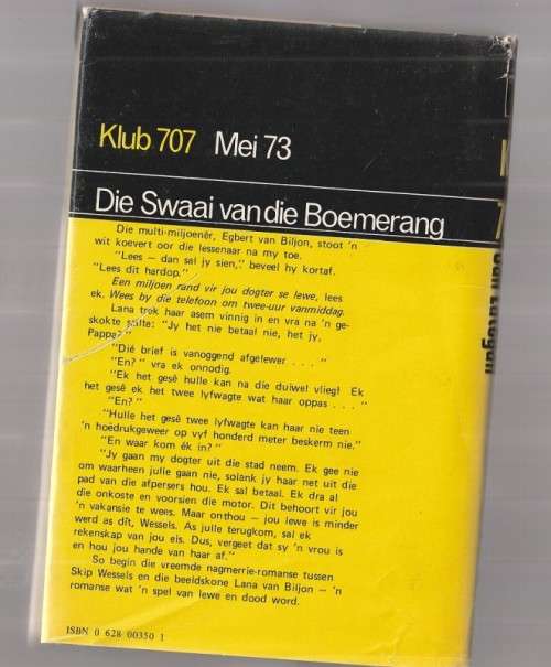 Die swaai van die Boemerang - Jan Lategan - Klun 707 - Dr Skip Wessels avontuur reeks
