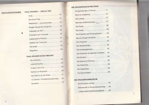 Die Krugerhuis Museum - WJ de Kock - Historiese Brosjure