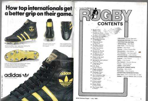 RUGBY Magazine July 1981 - Pre view of NZ Tour