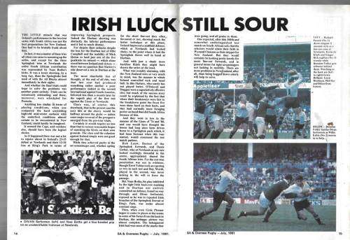 RUGBY Magazine July 1981 - Pre view of NZ Tour