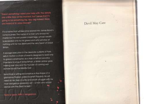 James Bond - Devil may care - Sebastian Faulks - 007 Adventure (a9)