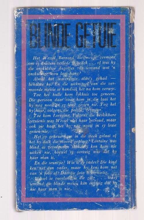 Die Blinde getuie - Day Keene - Olaf Bouwer Boekklub - Speurverhaal -