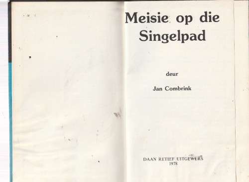 Meisie op die Singelpad - Jan Combrink - Jeug avontuur vir meisies