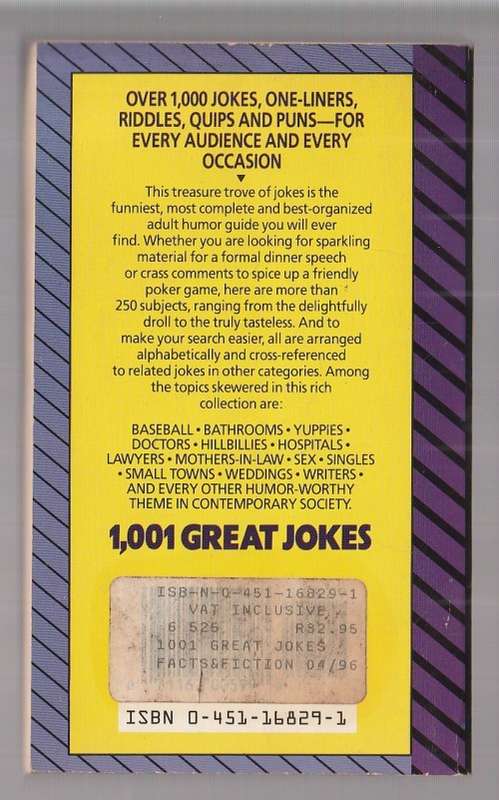 1001 Great Jokes - Jeff Rovin - from delightful to tasteless jokes (k4)