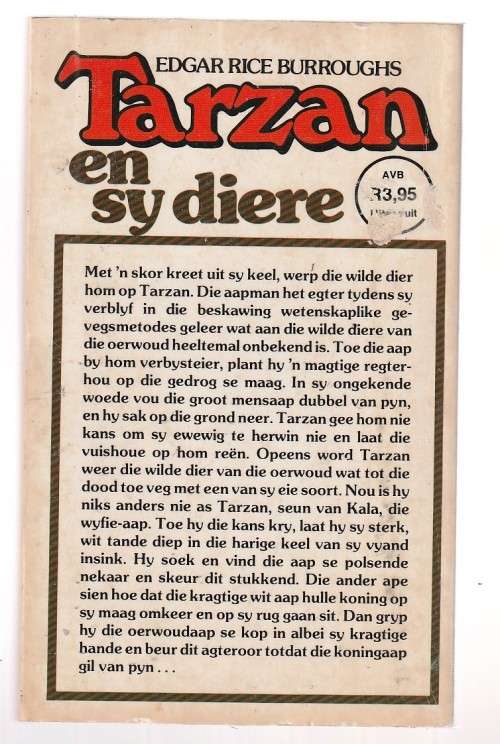 Tarzan en sy Diere - Edgar Rice Burroughs - (k4) Tarzan nr 3 Olympos uitgawe