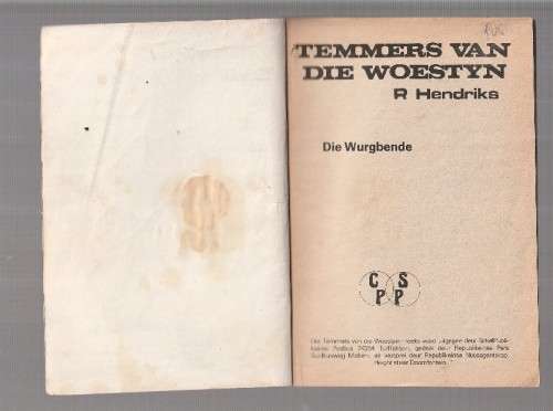 Die Wurgbende - R Hendriks (k5) -