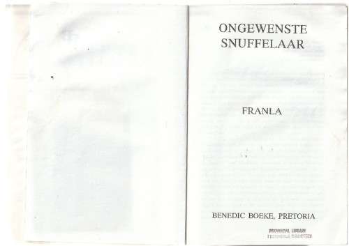 Ongwenste Snuffelaar - Franla - Roman (c2)