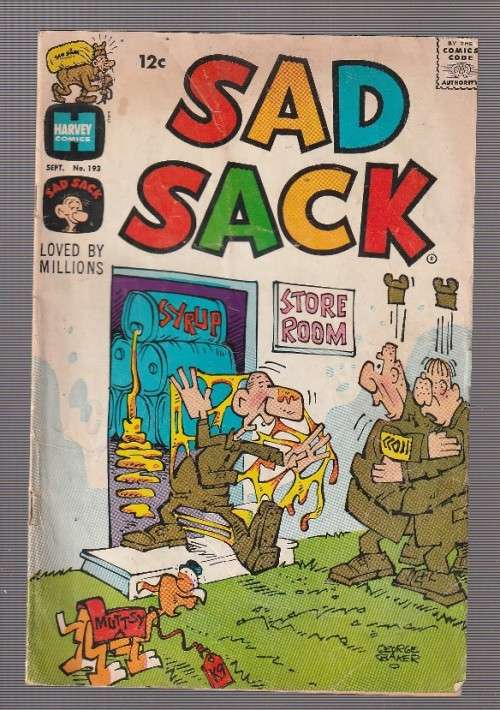 Sad Sack no 193 - Vintage HARVEY comic 1967