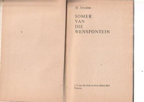 Somer van die Wensfontein - M Strydom (C5) - Roman