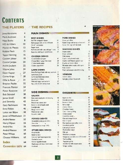 The outdoor cook book of the Springbok Rugby Players (m1) collectable item