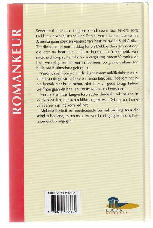 Skuiling teen die wind - Melanie Boshoff - Romankeur