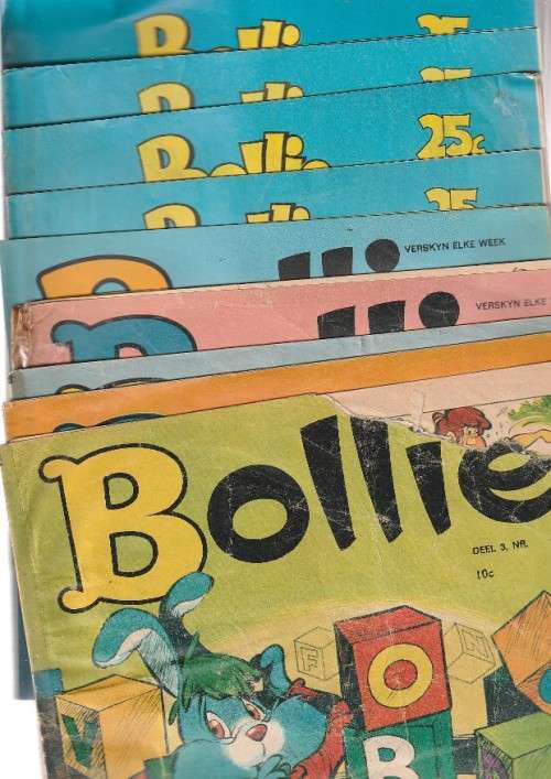 Lot van 9 Bollie + 1 x Bunny Kinder tekenprent tydskrifte