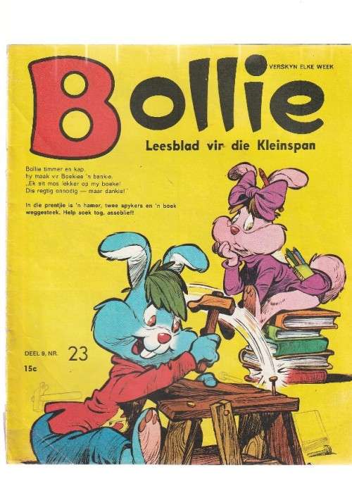 Lot van 9 Bollie + 1 x Bunny Kinder tekenprent tydskrifte
