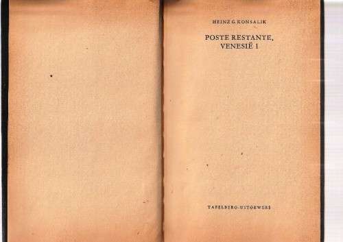 Konsalik - Poste Restante Venesie - 1970 - Avontuur verhaal (e5)