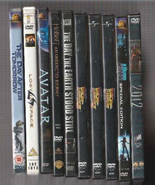 Lot of 10 Sci-Fi DVD`s see scans for details and titles (DVD024)