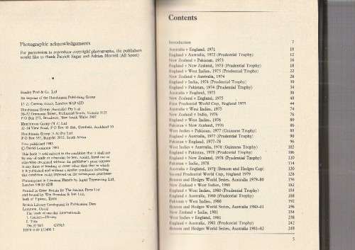 The Book of one day Internationals - David Lemmon (a2) - Cricket
