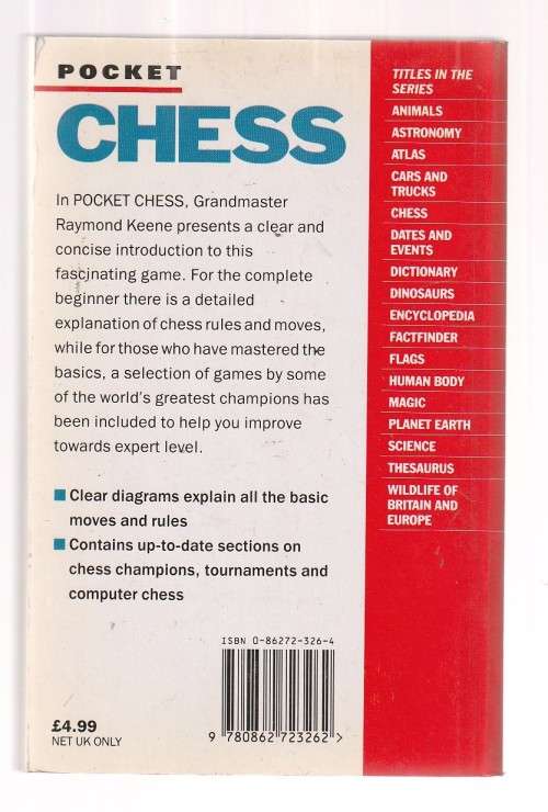 Pocket Chess - Raymond Keene - Hand book for the enthusiast (a2)