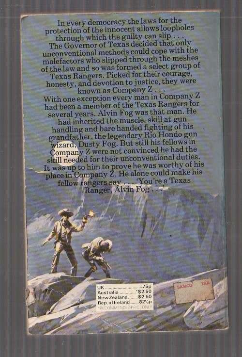 You`re a Texas Ranger Alvin Fog - JT Edson (a1) nr 87 - Western