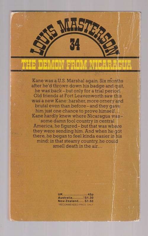 The demon from Nicaragua - Louis Masterson (a1) Morgan Kane 34 - Western