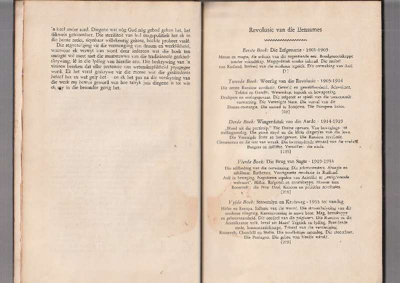 Revolusie van die eensames - Dr PJ Bouman (a13) Histories blik op tyd 1901- 1958)