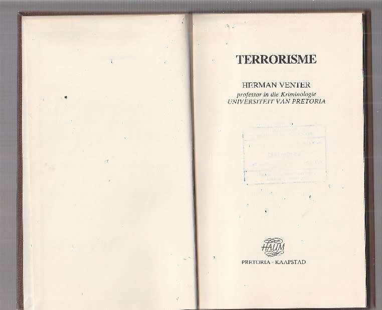 Terrorisme- Herman Venter - rewolusionere patrone (a13)