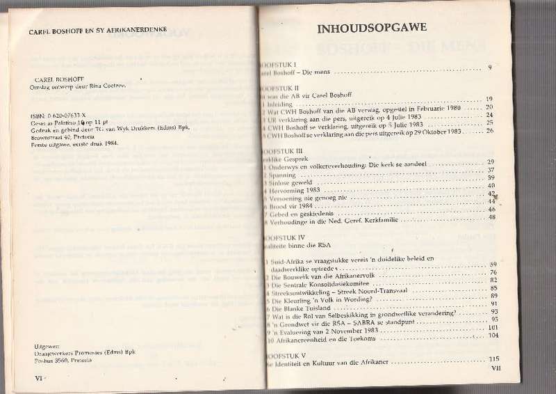 Carel Boshoff en sy Afrikaner denke - Koos kemp (a13)