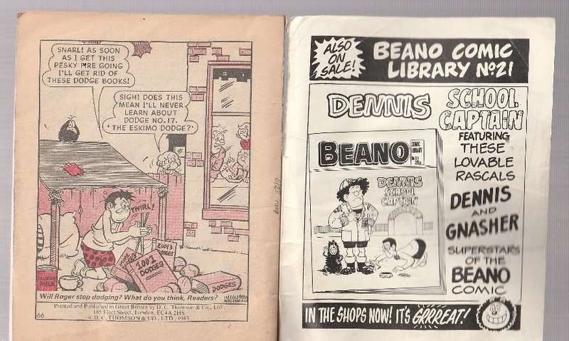 Beano no 22 1983 Comic - (a10) Roger the dodger