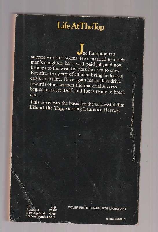 Life at the Top - John Braine (j2) - Sequel to Room at the top