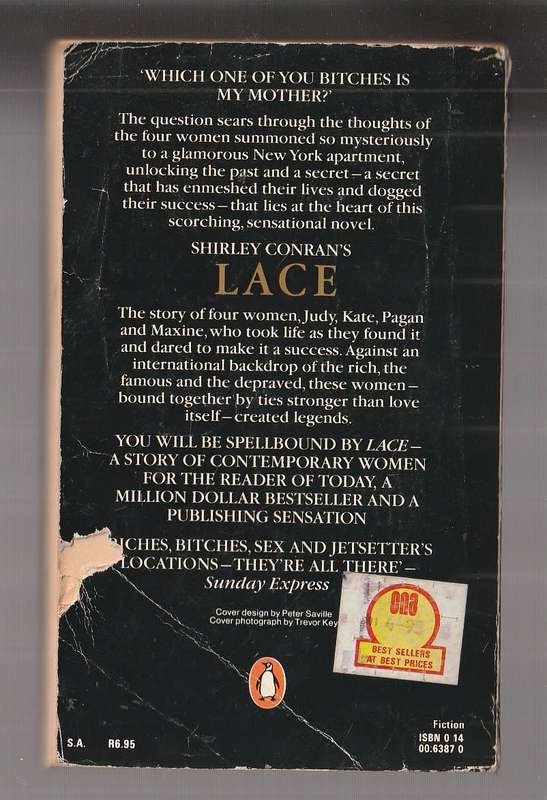 Lace - Shirley Conran (j3) - best seller teaching men about woman