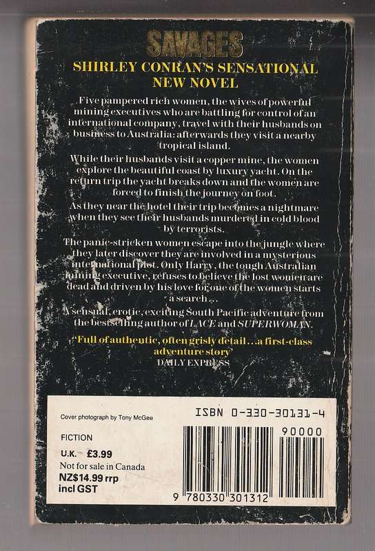 Savages - Shirley Conran (j3) - Sensual savage erotic exciting Pacific Adventure