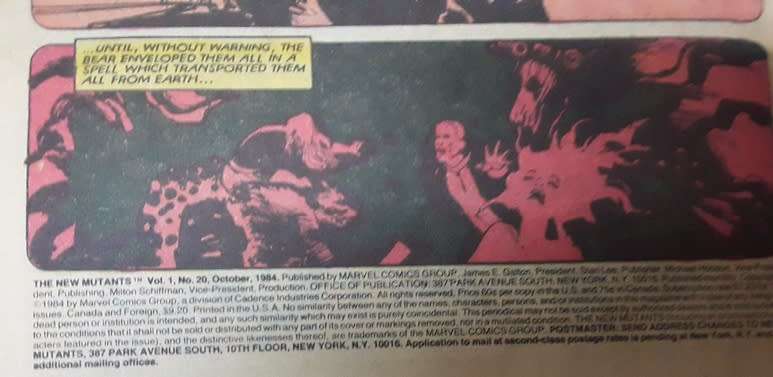 The New Mutants no 20 1984 - Badlands - Sci-Fi comic (Tab)