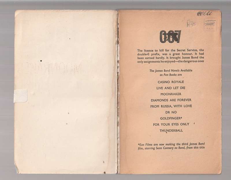 Moonraker - Ian Fleming - (a) - James Bond 1964