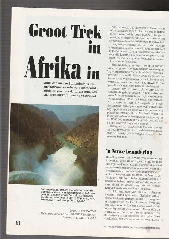 Panorama Tydskrif - Nov/Des 1992 - Sien scans vir inhoud (o)