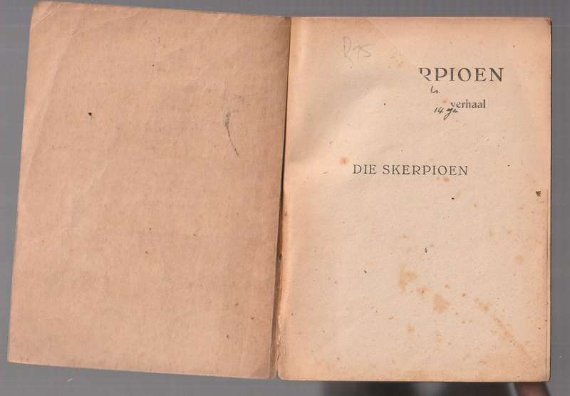 Die Skerpioen - Hendrik Brand (o) - Adriaan Hugo Speur reeks (1948)