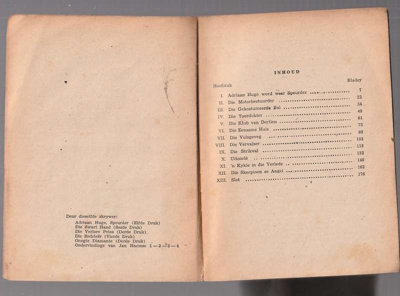 Die Skerpioen - Hendrik Brand (o) - Adriaan Hugo Speur reeks (1948)